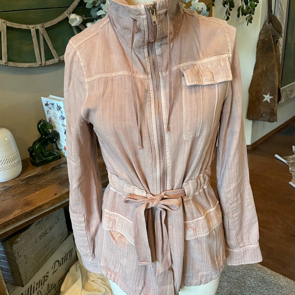 Women's Pink Jacket with Belt